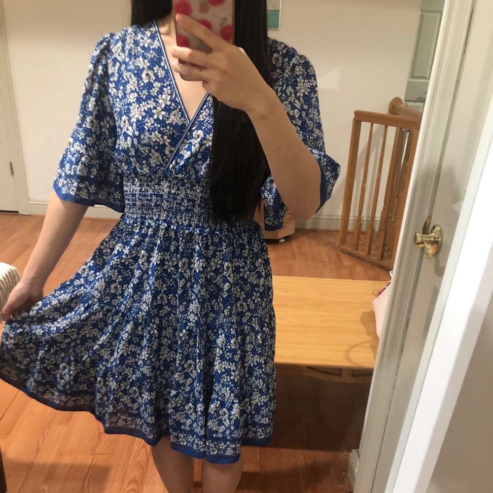 Max Studio blue floral dress